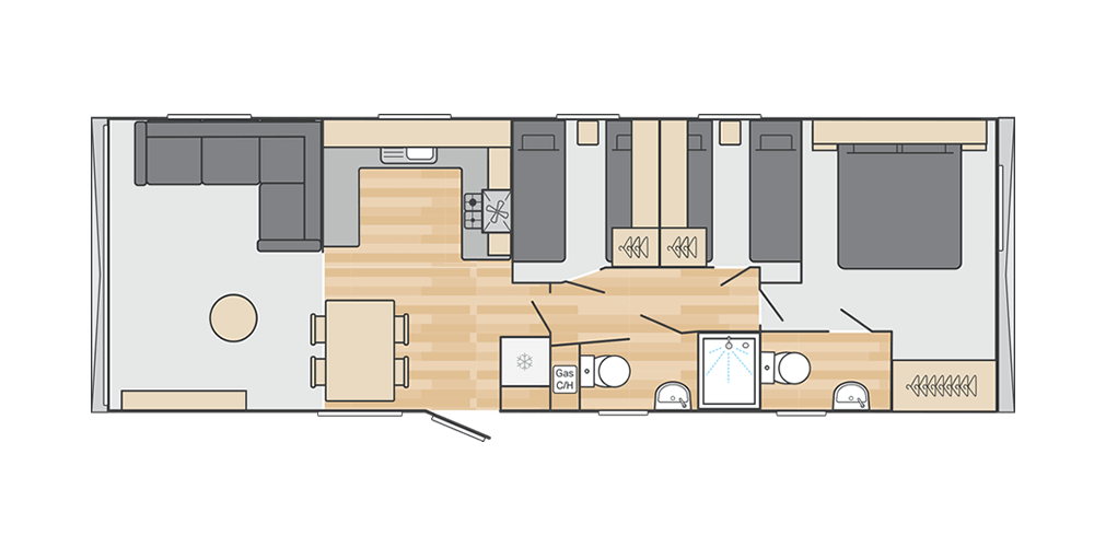 Ardennes 36' x 12' 3 Bedroom floorplan