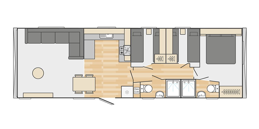 Ardennes 39' x 12' 3 Bedroom ES floorplan